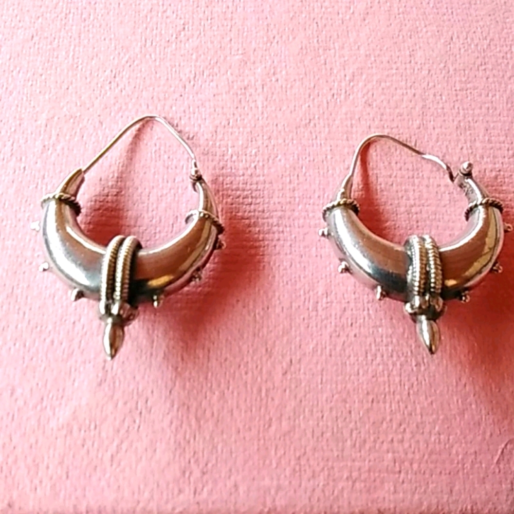 Unique sterling silver earrings.